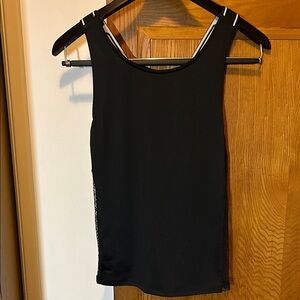 Hunter Black Tank Top with White Accents